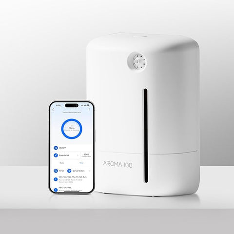 Waterless Diffuser for Essential Oil 2000sq.ft Coverage Nebulizer Nano Smart Air Freshener Diffusers Scent Aromatherapy Diffuser for Home Room Office - Without Oil