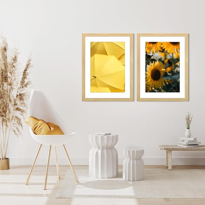 THREELOVE 14x22 Frame Wood Color, Display Picture 12x18 with mat or 14x22 Without mat, Photo Poster Picture Frame Wall Mounting Home Decor, 1-PCS