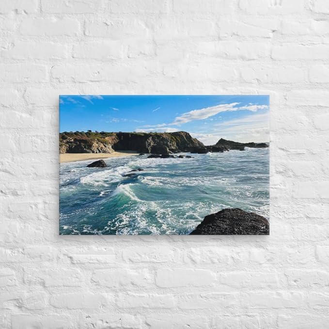 Bodega Bay Canvas Wall Art – Coastal Ocean Photography Print – California Nature Landscape Decor – Seascape Picture for Living Room or Bedroom (20x30 inches) Wrapped Canvas