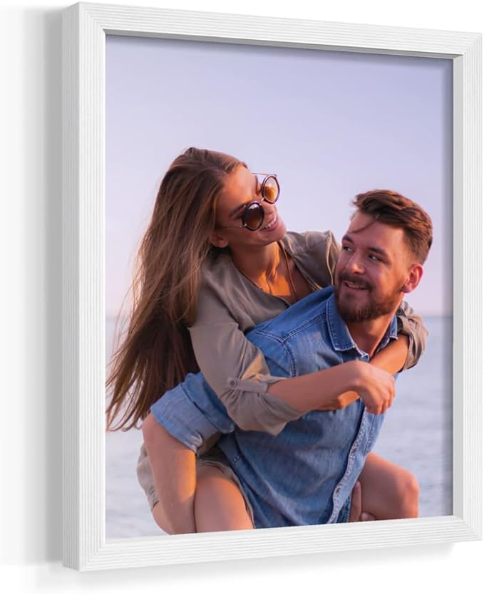 Renditions Gallery 8X10 Custom Photo Prints with Real Wood Picture Frames. Create Personalized Photos with Peel & Stick Photo Frames. Single, White Frame