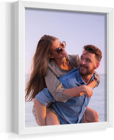 Renditions Gallery 11X14 Custom Photo Prints with Real Wood Picture Frames. Create Personalized Photos with Peel & Stick Photo Frames. Single, White Frame