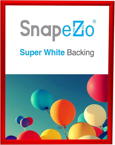 SnapeZo Poster Frame 18x24 Inches, Red 1 Inch Aluminum Profile, Front-Loading Snap Frame, Wall Mounting, Sleek Series