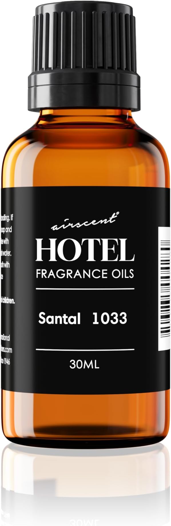 Santal Diffuser Oil No. 1033 - AirScent Santal-33-Inspired Perfume Dupe - Premium Fragrance Oil Blend - 30 mL, 1 fl oz Glass Bottle with Dropper Cap for Aromatherapy Diﬀusers and Humidifiers