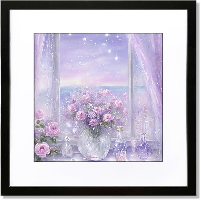 THREELOVE 17x17 Frame Black, Display Picture 13x13 with mat or 17x17 Without mat, Photo Poster Picture Frame Wall Mounting Home Decor, 1-PCS