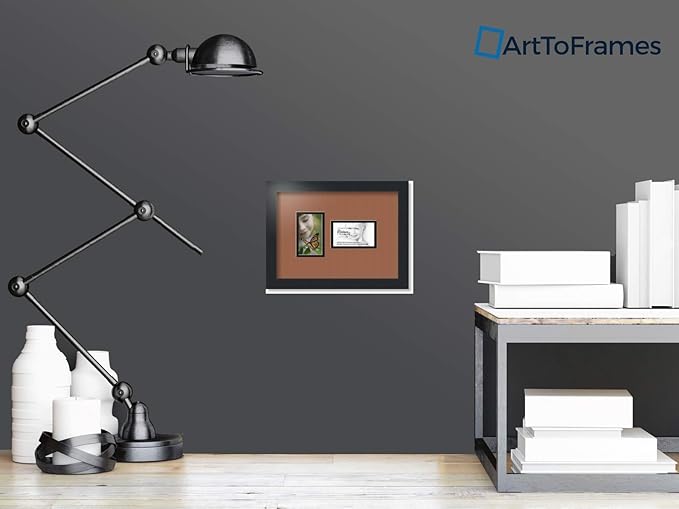 ArtToFrames Collage Photo Frame Double Mat with 2 - 3x5 Openings and Satin Black Frame