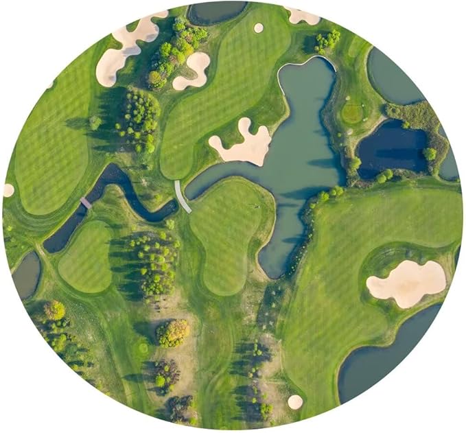 Golf Course Wall Art for Living Room Bedroom Bathroom Home Decorations Fairway Golf Course Picture Poster Canvas Prints Modern Framed Artwork Ready to Hang(12''H x 16''W)