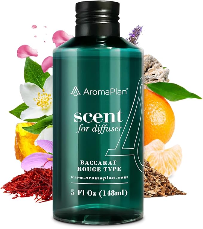 AromaPlan Hotel Scents Inspired by Baccarat Rouge 5 Fl Oz (148ml), Home Luxury Aroma & Hotel Fragrance Diffuser Oil for Aromatherapy- USA Made, Bigger Bottle, Bolder Aroma & Longer Lasting