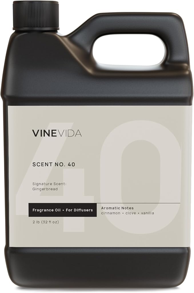 VINEVIDA [32 Fl Oz] Gingerbread Fragrance Oil for Cold Air Diffusers, Essential Oils for Diffuser Oil Refill & Air Freshener Room Spray