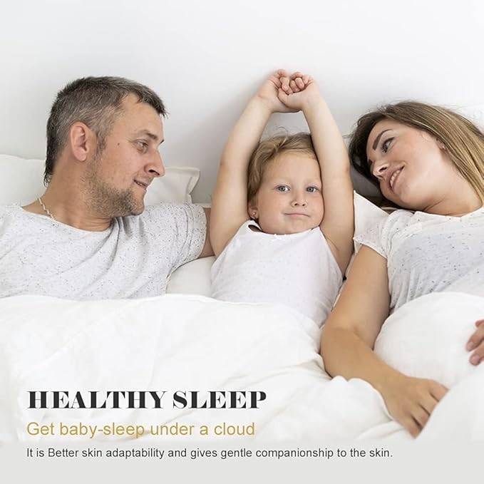 Organic Feathers Down Comforter Full Size, All Season Duvet Insert with 100% Organic Cotton Cover, Medium Warm Bed Comforter with Corner Tabs(82x86, White)