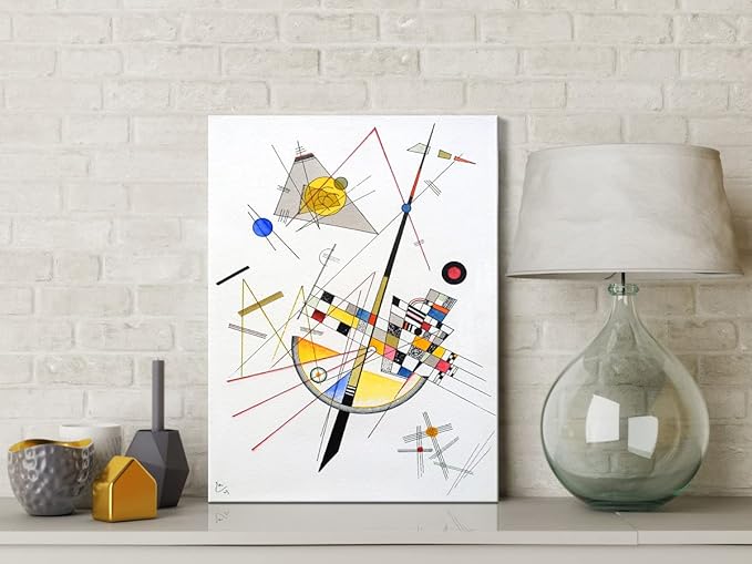 Wieco Art Canvas Prints Delicate Tension #85, 1923 by Wassily Kandinsky Classic Art Reproductions Canvas Wall Art for Home Decoration