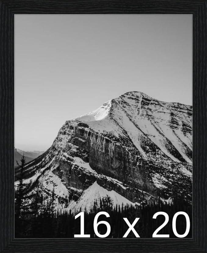 Frame It Easy 16 x 20 Black Grain Wood Frame (Derby)