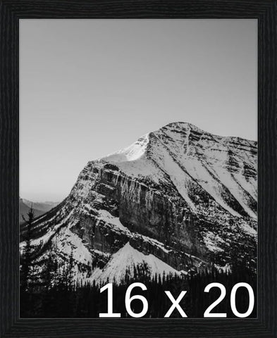 Frame It Easy 16 x 20 Black Grain Wood Frame (Derby)