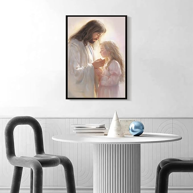 Christian Wall Art Print, Religious Scripture Biblical Decor, Faith-Based Inspirational Landscape with Cross, Digital Printed Canvas Poster for Church, Home Chapel, Prayer Room Decor