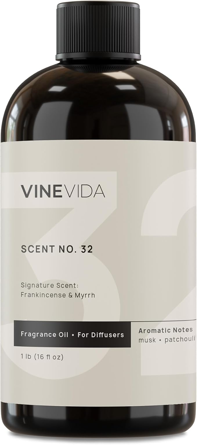 VINEVIDA [16 Fl Oz] Frankincense & Myrrh Fragrance Oil for Cold Air Diffusers, Essential Oils for Diffuser Oil Refill & Air Freshener Room Spray