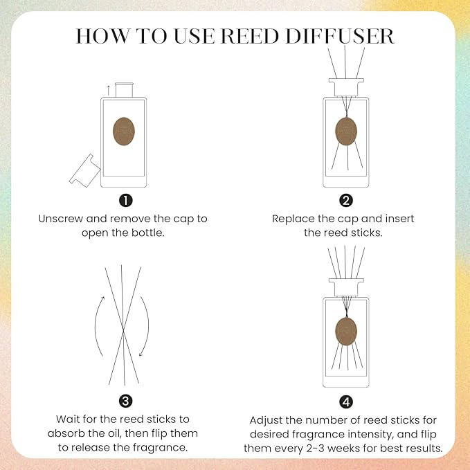 M&SENSE 10.14 oz Large Reed Diffuser Set | Sandalwood Vanilla Scent Oil Diffuser with Sticks | Hotel Collection Non-Toxic Essential Oil |for Bedroom Bathroom Living Room
