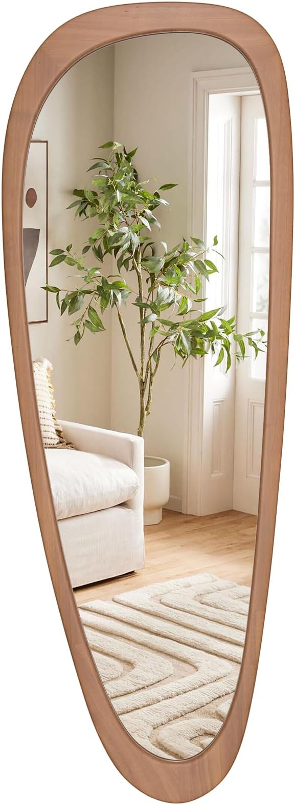 WallBeyond Asymmetrical Mirror, Irregular Mirror Full Length, Boho Wall Mirrors Decorative for Bedroom Living Room Entryway Hall, Mid Century Modern Decor 60" H x 22" W