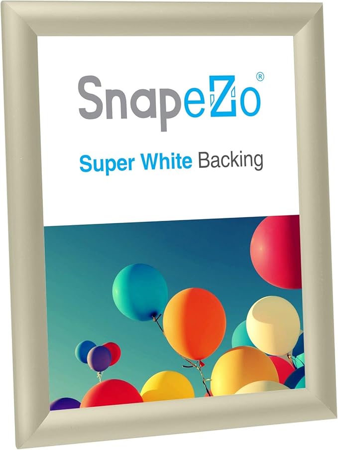 SnapeZo Diploma Frame 11x14 Inches, Off-White 1 Inch Aluminum Profile, Front-Loading Snap Frame, Wall Mounting, Sleek Series