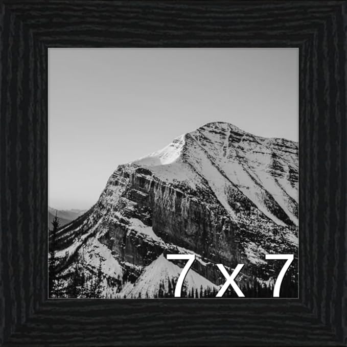 Frame It Easy 7 x 7 Black Grain Wood Frame (Derby)