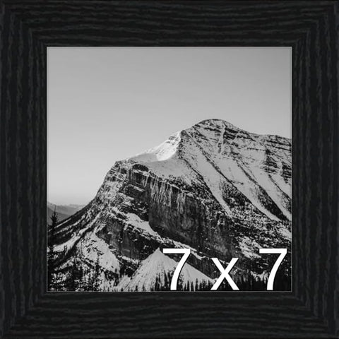 Frame It Easy 7 x 7 Black Grain Wood Frame (Derby)