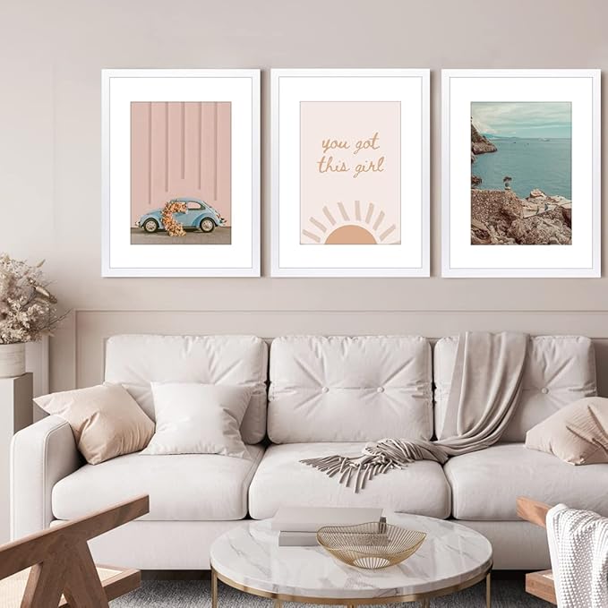 THREELOVE 20x24 Frame White, Display Picture 16x20 with mat or 20x24 Without mat, Photo Poster Picture Frame Wall Mounting Home Decor, 1-PCS