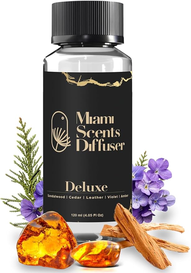 Deluxe Scent Inspired by Hyde's Hotel 4 Fl Oz - 120 ml Essential Oils Aroma for Home Office Diffuser Luxury Fragance Refill Aromatherapy Fresh Blend of Amber, Violet, Cedar, Leather and Sandalwood.