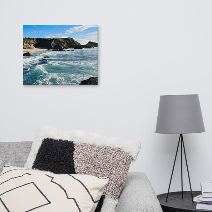 Bodega Bay Canvas Wall Art – Coastal Ocean Photography Print – California Nature Landscape Decor – Seascape Picture for Living Room or Bedroom (16x20 inches) Wrapped Canvas