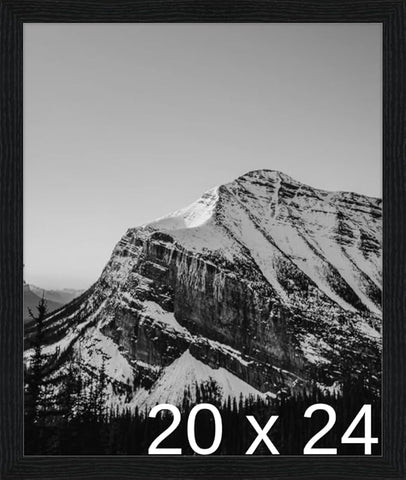 Frame It Easy 20 x 24 Black Grain Wood Frame (Derby)