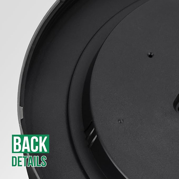 Wall Clock Non-Ticking Silent Quartz Movement Decor Clock Modern Simple Style Round Plastic Wall Clocks for Home/Office/School/Living Room/Bedroom/Kitchen (Black, 12 Inch)
