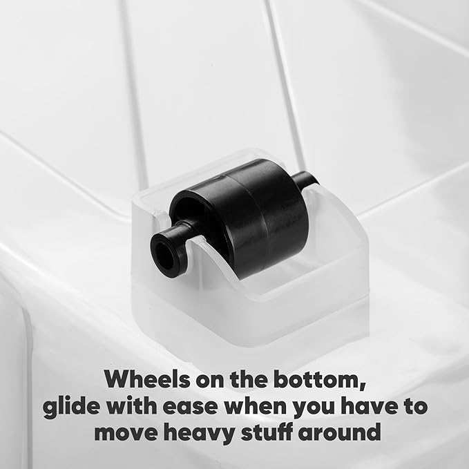 Nazhura 97Quart Plastic Storage Bin, Stackable and Nestable Storage Boxes with Clear Lids and Secure Latching Buckles, Large Storage Container (Clear, 97Quart-6Pack)