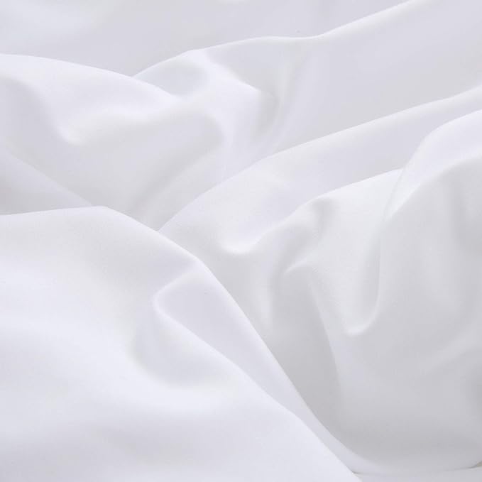 Pureant White Comforter Sets Full Size Solid Color Bedding Comforters Lightweight Plain Color Bed Quilts Full Size Cozy Women Men All White Minimalist Bedding Adults Teens Durable Blankets