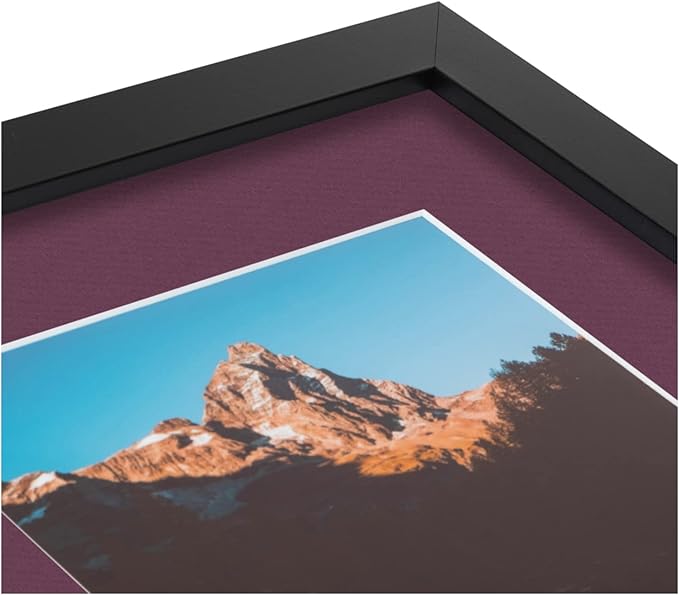 ArtToFrames Collage Photo Frame Double Mat with 2 - 5x7 Openings and Satin Black Frame