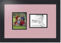 ArtToFrames Collage Photo Frame Double Mat with 2-4x5 Openings with Satin Black Frame and Seashell mat.