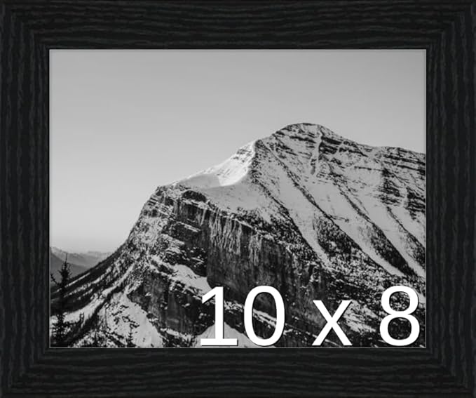 Frame It Easy 10 x 8 Black Grain Wood Frame (Derby)