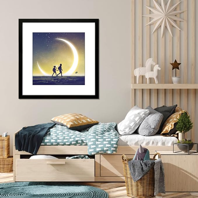 THREELOVE 24x24 Frame Black, Display Picture 20x20 with mat or 24x24 Without mat, Photo Poster Picture Frame Wall Mounting Home Decor, 1-PCS