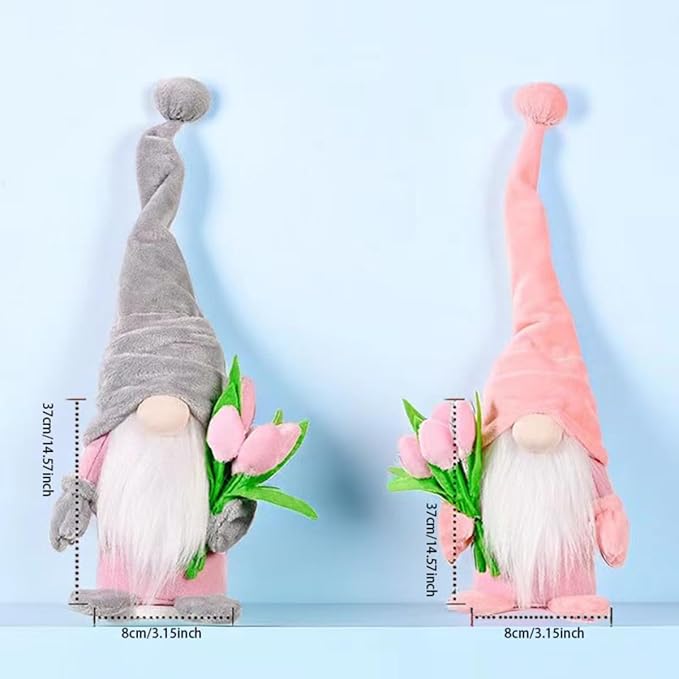 Gnome Plush Decorations Gift, 15 inch Fall Gnome Decorations for Home,Fall Gnomes Plush for Tiered Tray Decor, Swedish Gnomes Table Decoration Home Tabletop Elf Doll,Grey