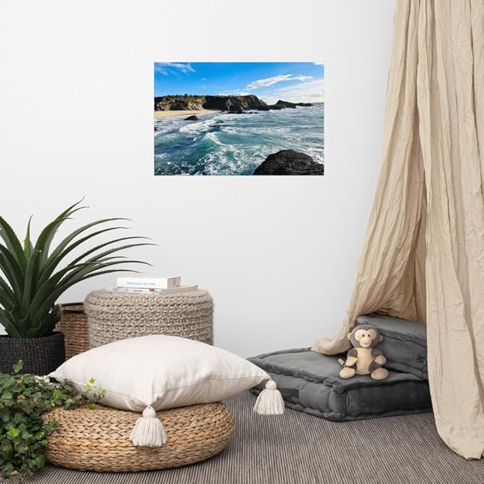 Bodega Bay Coastal Poster – Ocean Photography Wall Art Print – California Nature Landscape – Horizontal Seascape Decor – Picture for Living Room or Bedroom (20x30 inches) - Unframed Poster