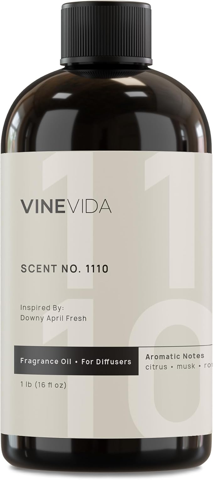 VINEVIDA [16 Fl Oz] Scent NO. 1110 Fragrance Oil for Cold Air Diffusers, Aromatic Notes of Citrus Musk Rose, Essential Oils for Diffuser Oil Refill & Air Freshener Room Spray