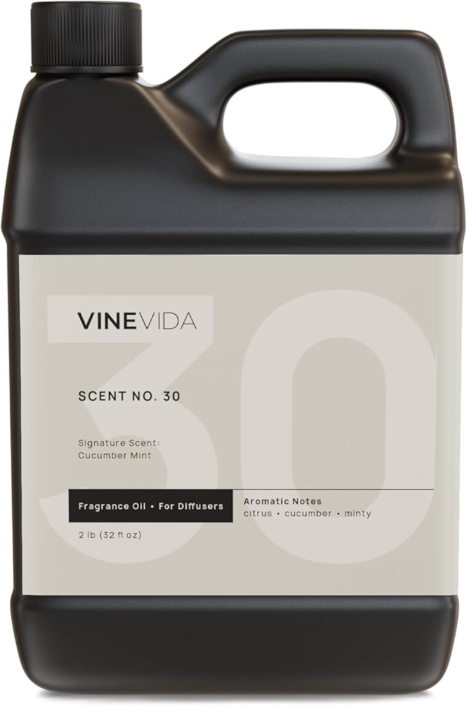 VINEVIDA [32 Fl Oz] Cucumber Mint Fragrance Oil for Cold Air Diffusers, Essential Oils for Diffuser Oil Refill & Air Freshener Room Spray