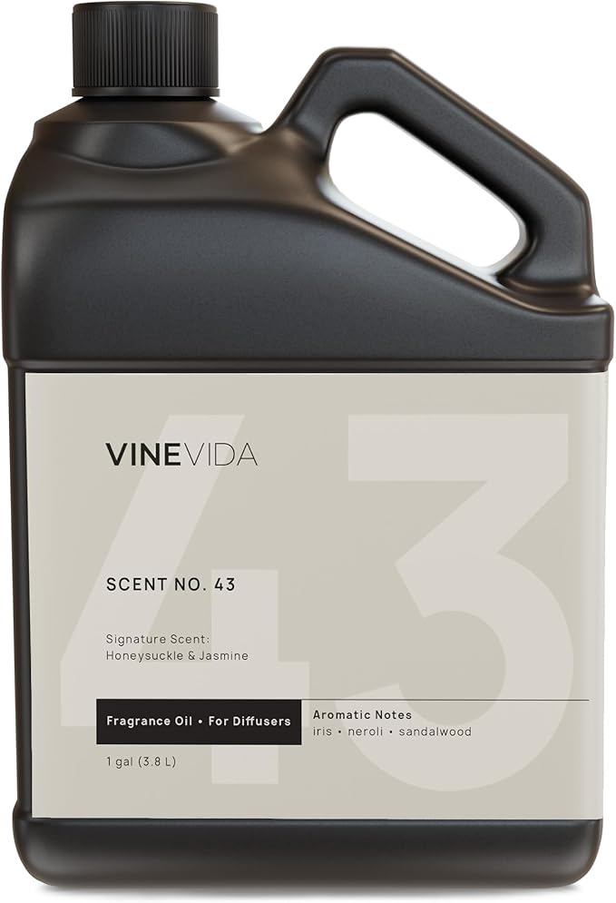 VINEVIDA [Gallon (128 Fl Oz)] Honeysuckle & Jasmine Fragrance Oil for Cold Air Diffusers, Essential Oils for Diffuser Oil Refill & Air Freshener Room Spray