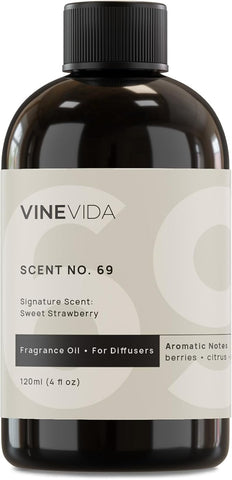 VINEVIDA [4 Fl Oz] Sweet Strawberry Fragrance Oil for Cold Air Diffusers, Essential Oils for Diffuser Oil Refill & Air Freshener Room Spray