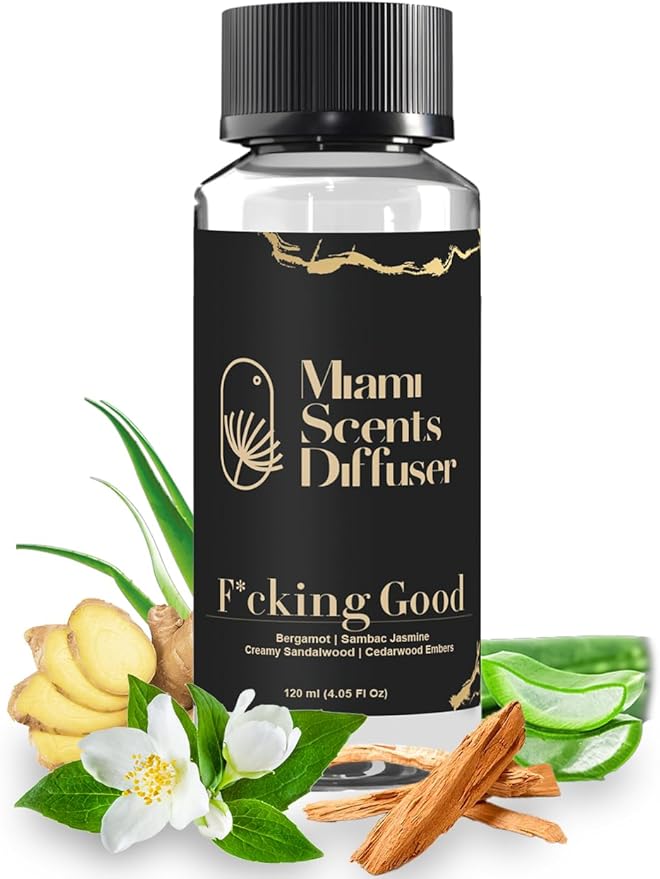F*cking Good Scent Inspired by Faena Miami Beach Hotel 4 FlOz - 120 ml Essential Oils Aroma for Home Office Diffuser Luxury Fragance Refill Aromatherapy Fresh Blend of Jasmine Bergamot and Sandalwood