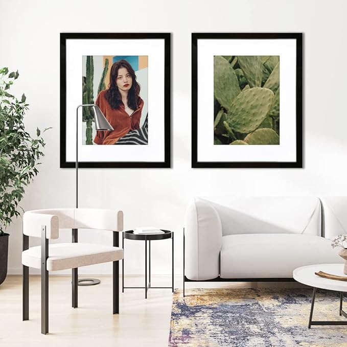 THREELOVE 20x24 Frame Black, Display Picture 16x20 with mat or 20x24 Without mat, Photo Poster Picture Frame Wall Mounting Home Decor, 1-PCS