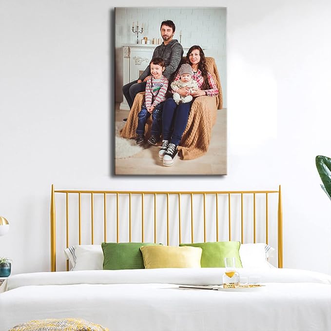 Looife Custom Canvas Prints, Personalized Wall Art with Your Photo on Canvas - 16"x32"