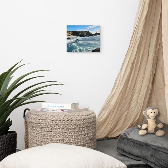Bodega Bay Canvas Wall Art – Coastal Ocean Photography Print – California Nature Landscape Decor – Seascape Picture for Living Room or Bedroom (8x10 inches) Wrapped Canvas