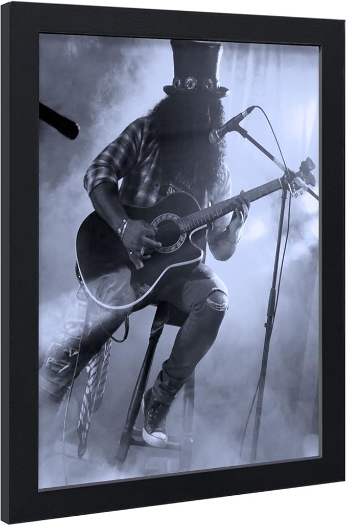 VCK 24 x 36 Inch Black Poster Frame Wood with Plexiglass Hanging Hardware Large Picture Frame for Poster Artwork Certificate Included 5 Pack