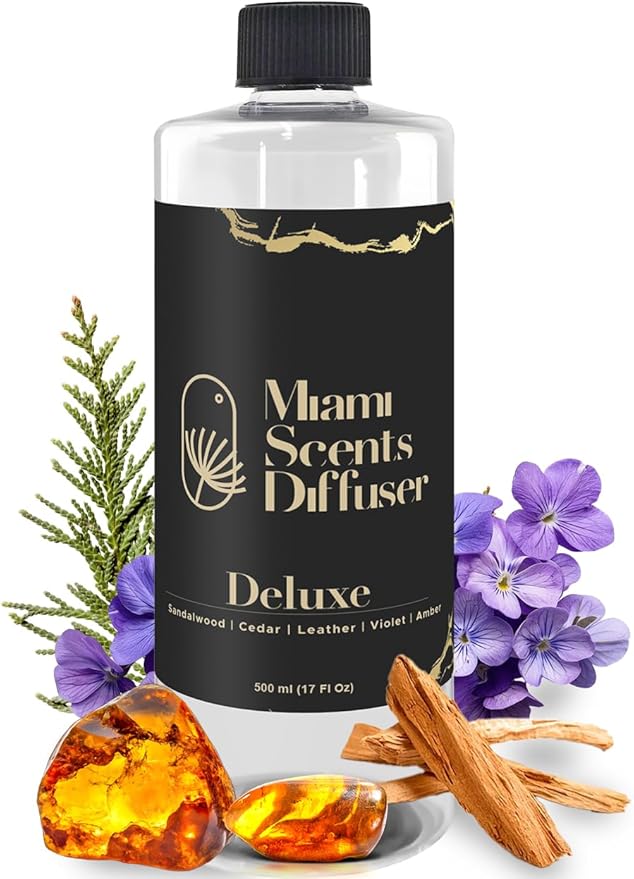 Deluxe Scent Inspired by Hyde's Hotel 17 Fl Oz - 500 ml Essential Oils Aroma for Home Office Diffuser Luxury Fragance Refill Aromatherapy Fresh Blend of Amber, Violet, Cedar, Leather and Sandalwood.