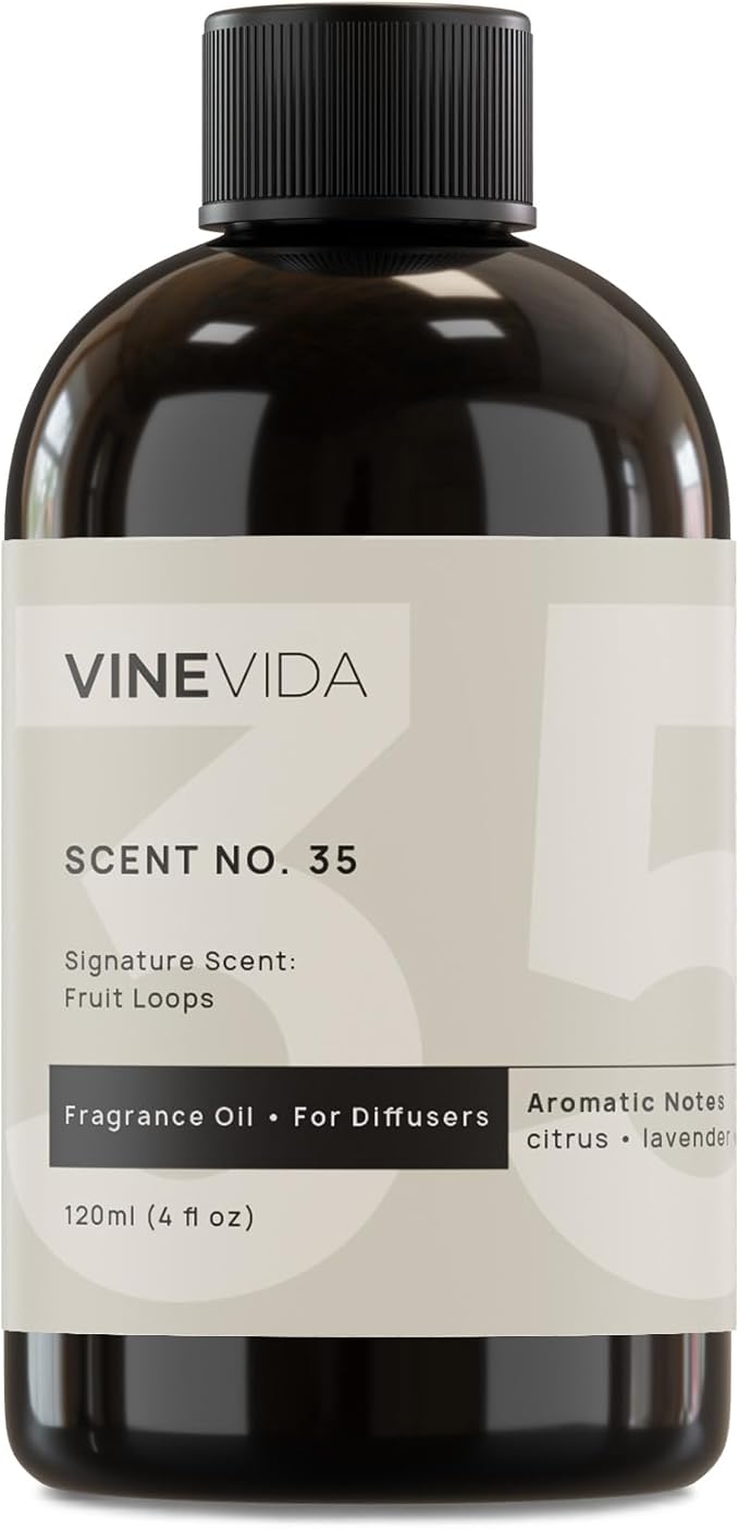 VINEVIDA [4 Fl Oz] Fruit Loops Fragrance Oil for Cold Air Diffusers, Essential Oils for Diffuser Oil Refill & Air Freshener Room Spray