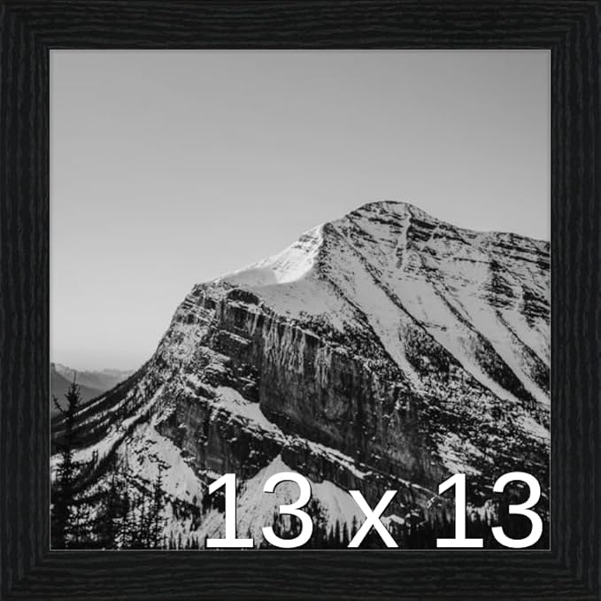 Frame It Easy 13 x 13 Black Grain Wood Frame (Derby)