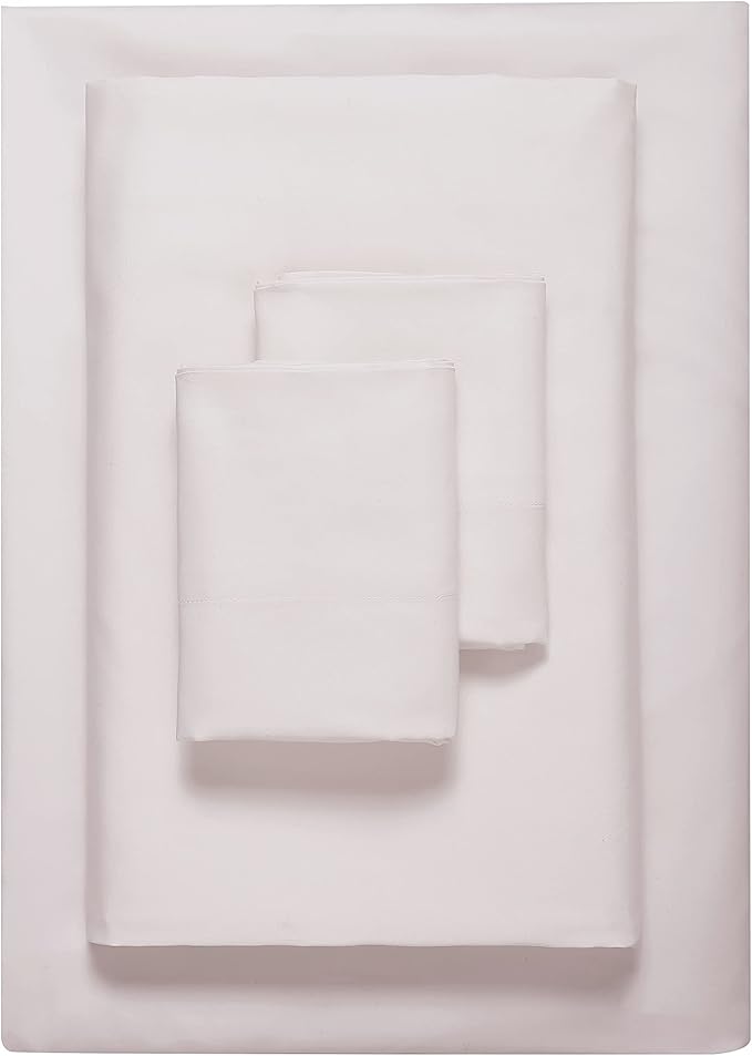 Vera Wang - Queen Sheet Set, Luxury Sateen Cotton Bedding, 800 Thread Count, Soft & Smooth Bedding Set (Rose Quartz, Queen)