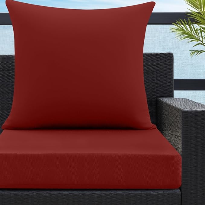 idee-home Outdoor Cushions for Patio Furniture, Waterproof Outdoor Seat Cushion Hampton Bay Deep Seat Replacement Cushions for Garden